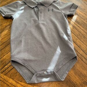 Under Armour Gray Baby polo Onesie 9/12 months